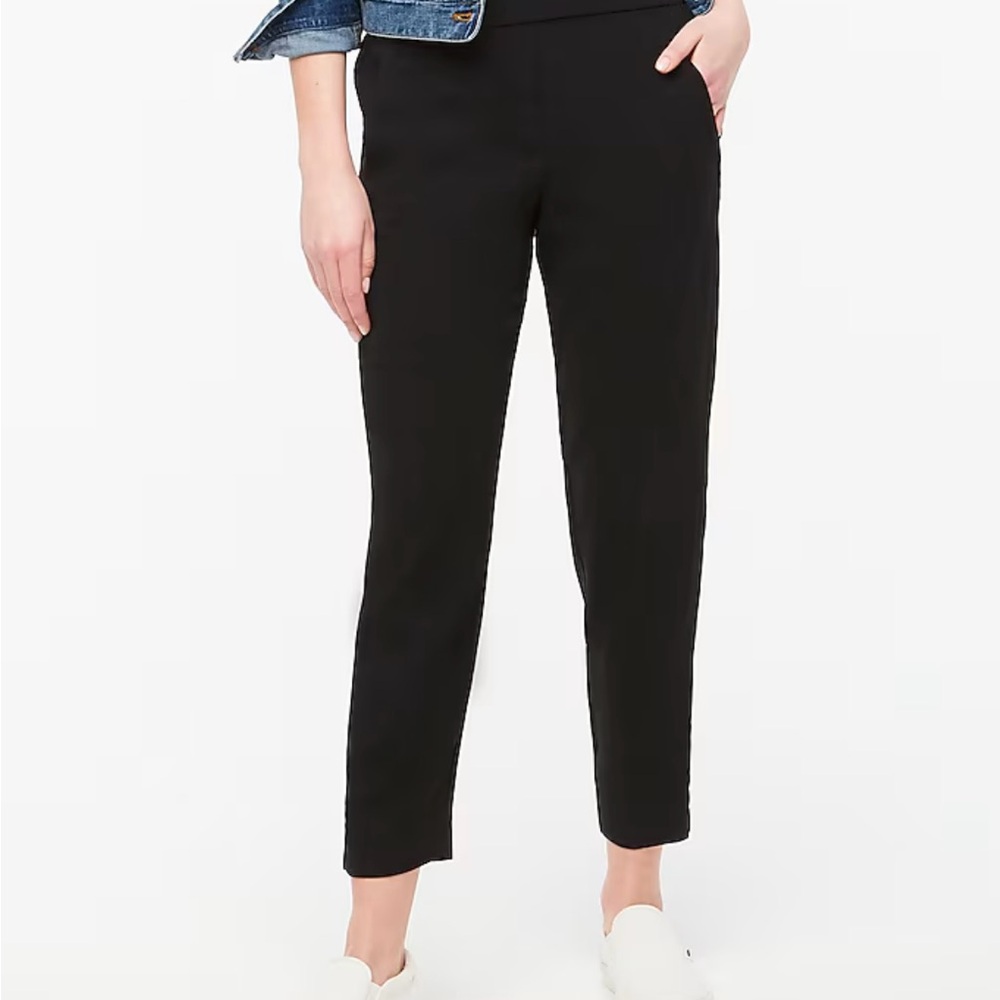 J. Crew Black Cropped Ankle Pants w/Elastic Waistband